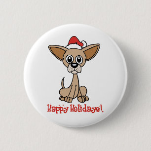 Christmas Chihuahua Button