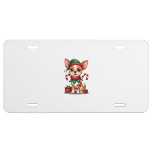 Christmas Chihuahua Cheer License Plate
