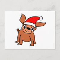 Christmas Chihuahua Dog Holiday Postcard