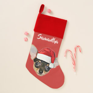 Christmas Chihuahua dog stocking