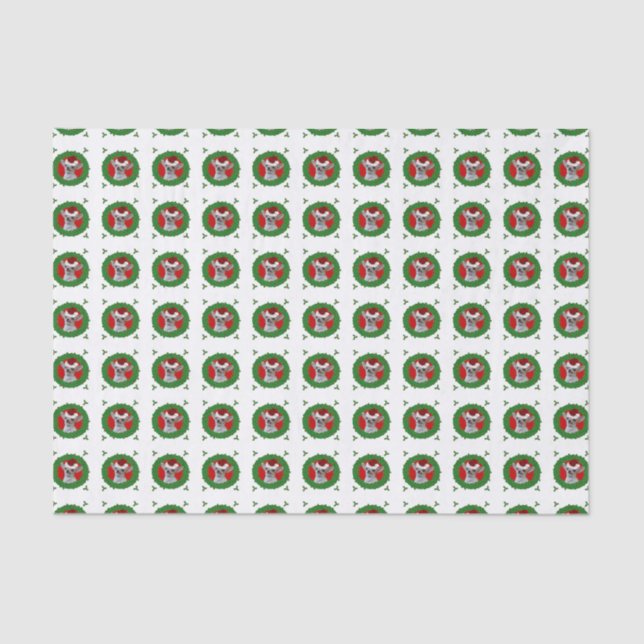 Christmas chihuahua dog tissue paper (Front)