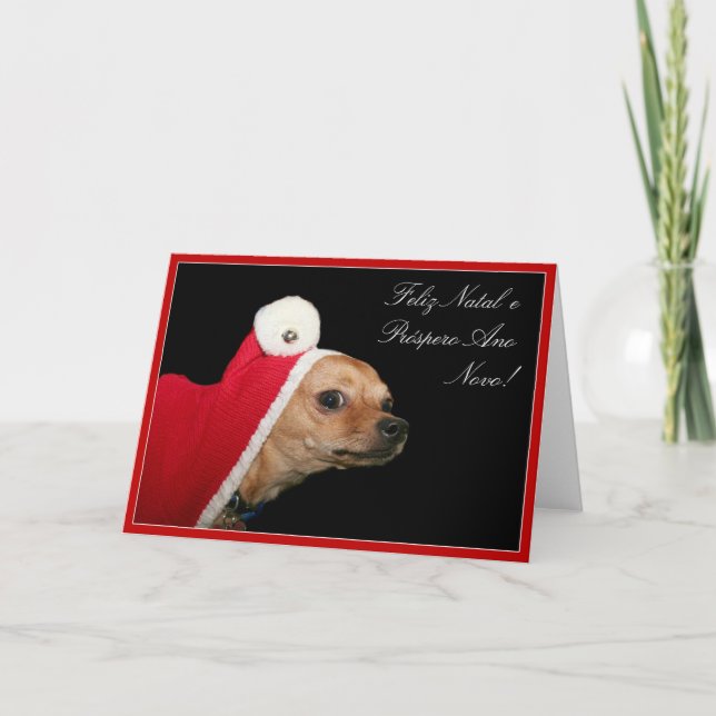 Christmas Chihuahua Holiday Card (Front)