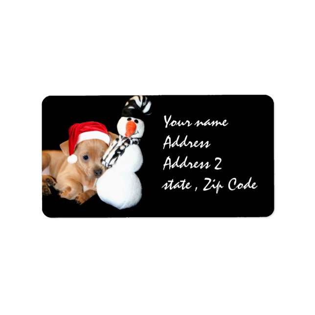 Christmas Chihuahua Label (Front)