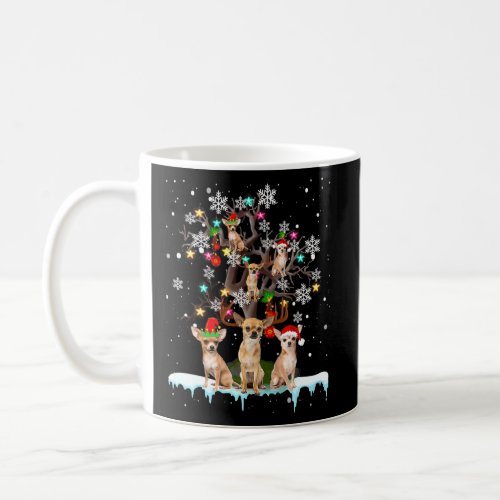 Christmas Chihuahua On Winter Tree Santa Dog Xmas  Coffee Mug