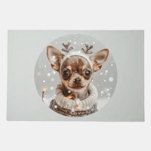 Christmas Chihuahua Reindeer Dog Doormat