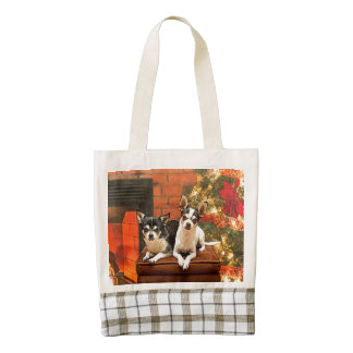 Christmas Chihuahua’s Zazzle HEART Tote Bag