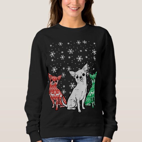 Christmas Chihuahuas Funny Xmas Chiwawa Dog Sweatshirt