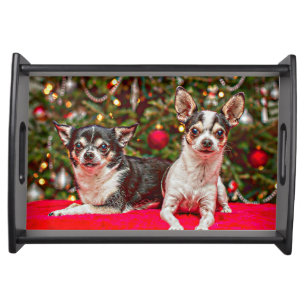 Christmas Chihuahua's Serving Tray