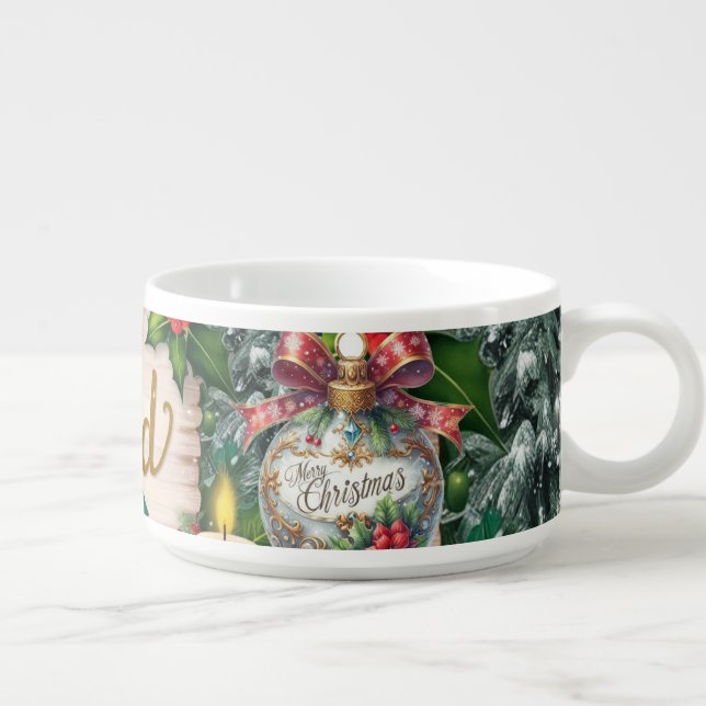 Christmas Chili Bowl "You're Invited" (Left)
