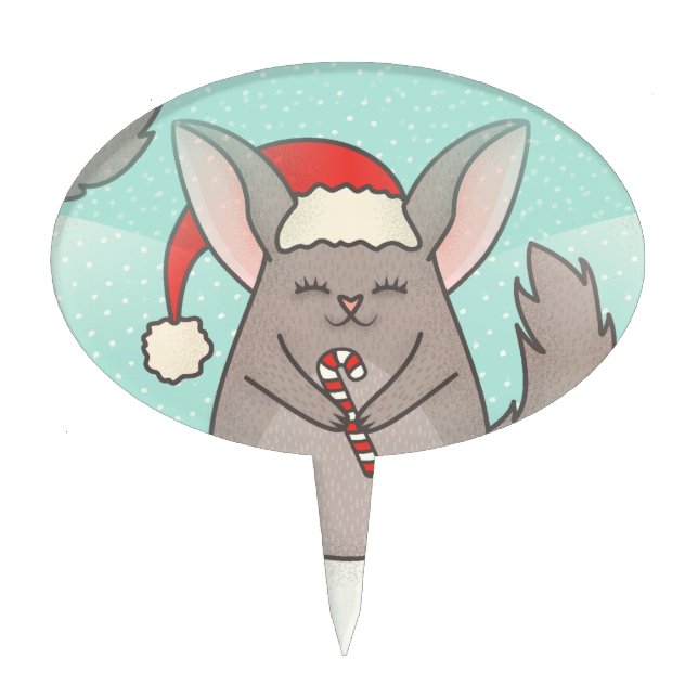 christmas chinchillas cake topper (Front)
