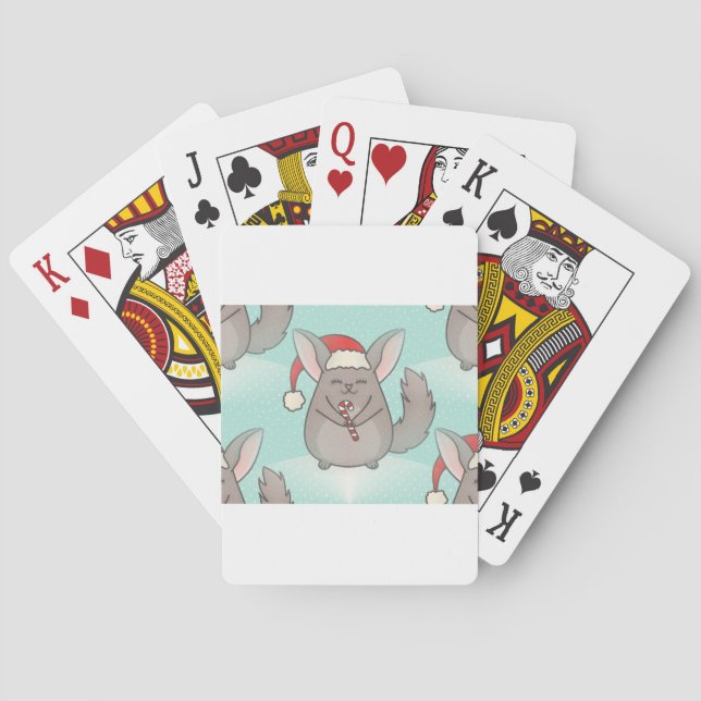 christmas chinchillas poker cards (Back)