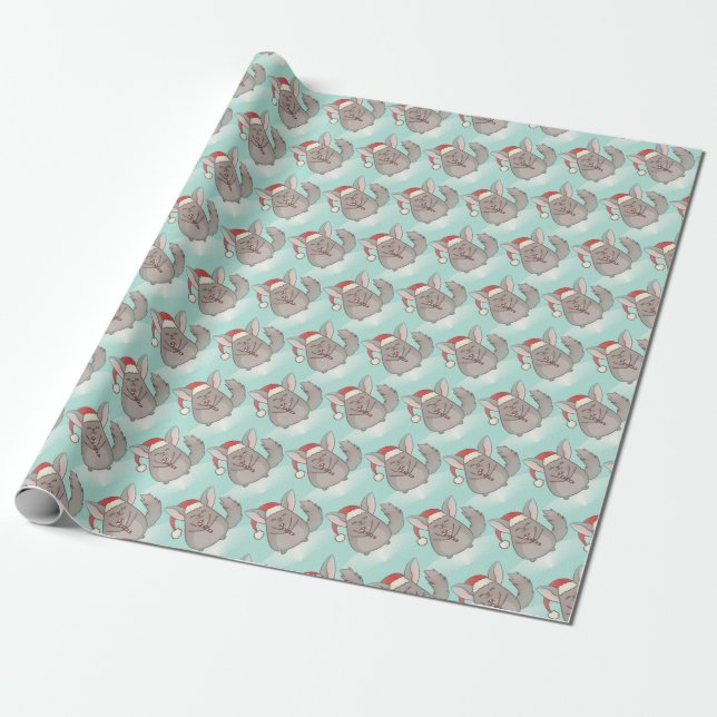 christmas chinchillas wrapping paper (Unrolled)