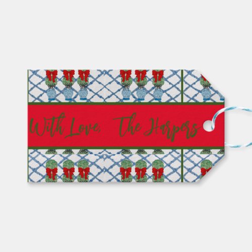 Christmas Chinoiserie Bamboo Topiaries Topiary Gif Gift Tags