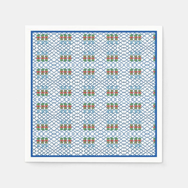 Christmas Chinoiserie Bamboo Topiaries Topiary  Napkins (Front)