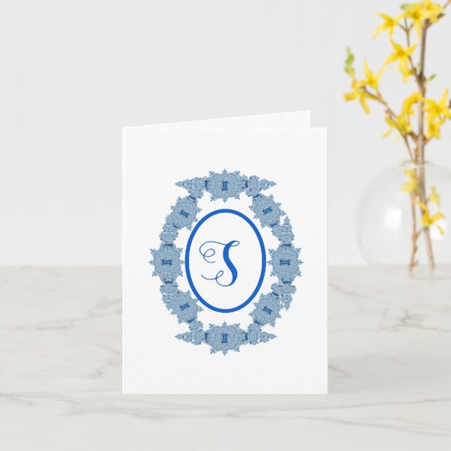 Christmas Chinoiserie Ginger Jars  Thank You Card (Yellow Flower)