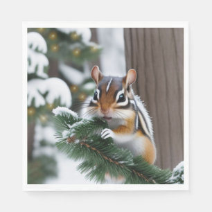 Christmas Chipmunk Napkins