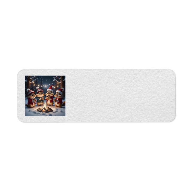 Christmas Chipmunks Address Labels (Front)