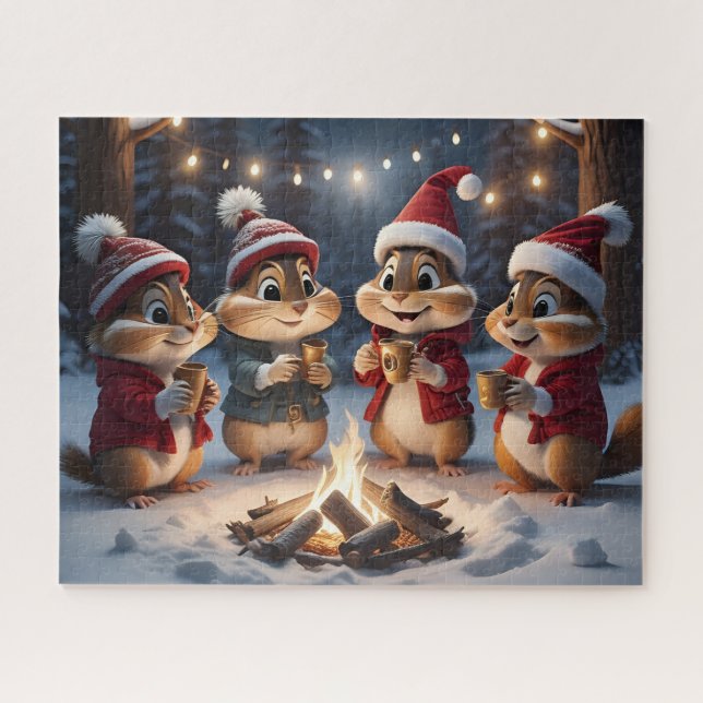 Christmas Chipmunks Puzzle (Horizontal)