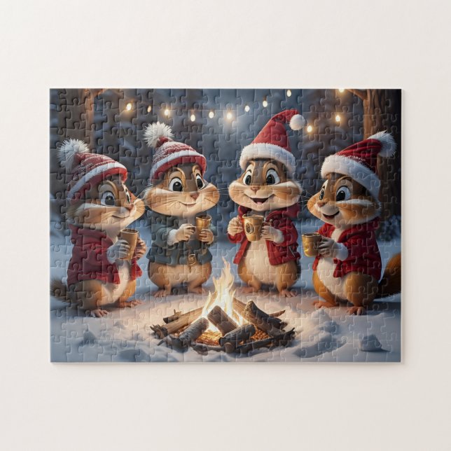 Christmas Chipmunks Puzzle (Horizontal)