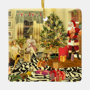 Christmas Chippendale Ceramic Ornament