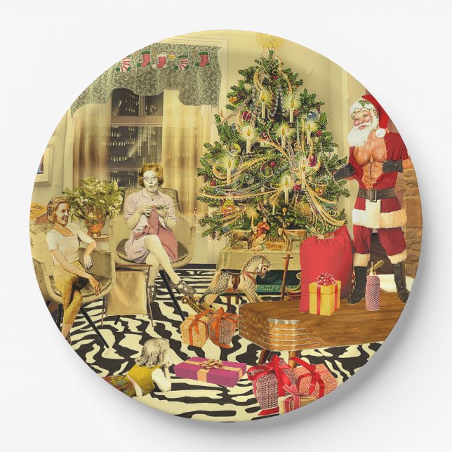 Christmas Chippendale Paper Plates (Front)