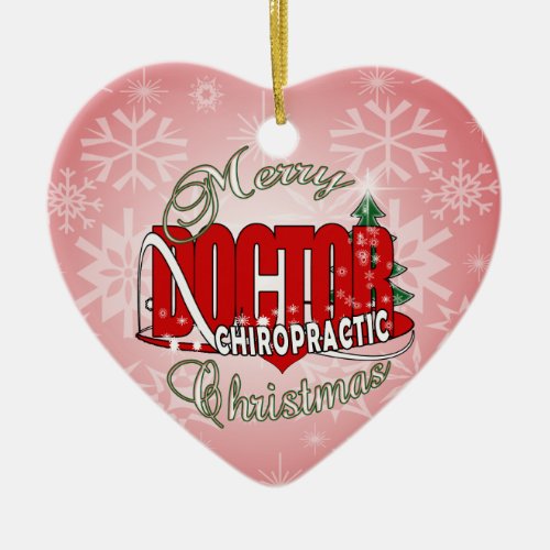 CHRISTMAS CHIROPRACTIC DOCTOR CERAMIC ORNAMENT