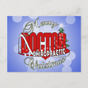 CHRISTMAS CHIROPRACTIC DOCTOR HOLIDAY POSTCARD