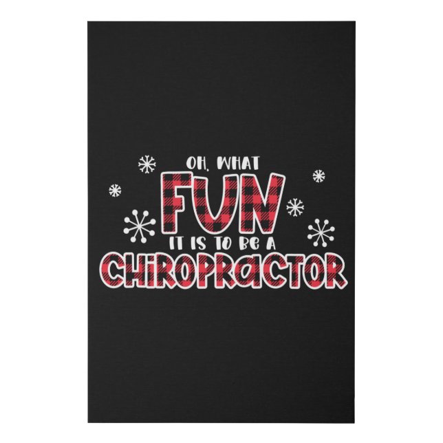 Christmas chiropractor, chiropractic faux canvas print (Front)