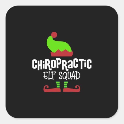 Christmas chiropractor chiropractic square sticker