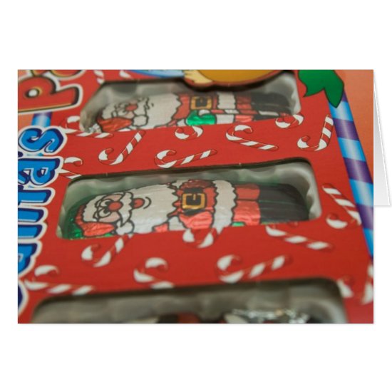 Christmas Chocolate Candy Santa Claus Card