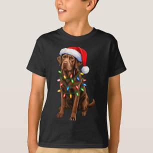 Christmas Chocolate Lab Labrador Retriever Men Wom T-Shirt