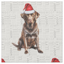 Christmas Chocolate Labrador Dog Woof Art