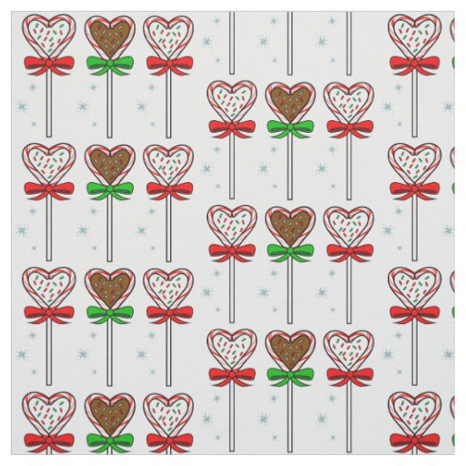 Christmas Chocolate Lollipops with Bows Fabric