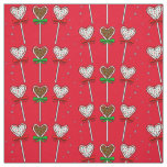 Christmas Chocolate Lollipops with Bows Fabric