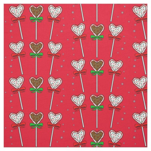 Christmas Chocolate Lollipops with Bows Fabric