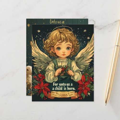 Christmas Christ Child Bible Verse Scrapbook Paper