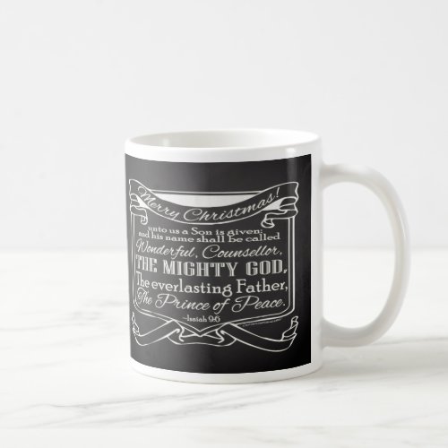 Christmas Christian Chalkboard Scripture Coffee Mug