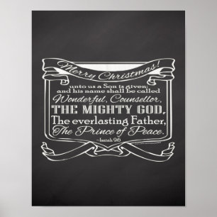 Christmas Christian Chalkboard Scripture Poster