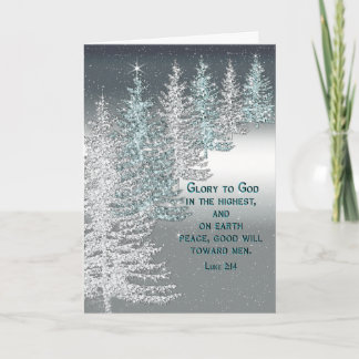 CHRISTMAS - CHRISTIAN - CHRISTMAS TREES -SCRIPTURE HOLIDAY CARD