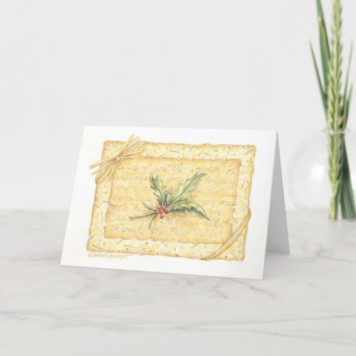 Christmas Christian Gift Enclosed Holly Card