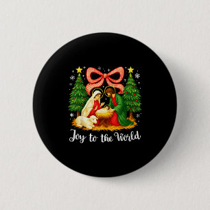 Christmas Christian Joy To The World Coquette Jesu Button