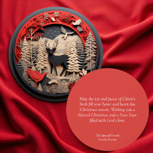 Christmas Christian Personalize Card Rustic