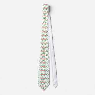 Christmas Christian Religious Fish Symbol Neck Tie