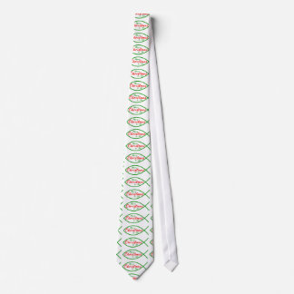Christmas Christian Religious Fish Symbol Neck Tie