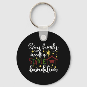 Christmas Christian Saying Religious Quote Family  Keychain