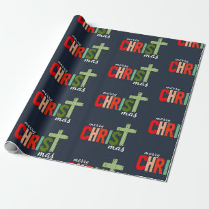 Christmas Christian Text Inspirational  Wrapping Paper