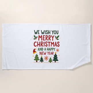 Christmas Christmas Christmas Christmas Christmas  Beach Towel