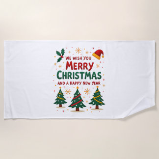 Christmas Christmas Christmas Christmas Christmas  Beach Towel