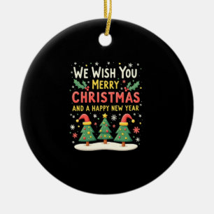Christmas Christmas Christmas Christmas Christmas Ceramic Ornament