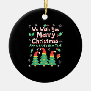 Christmas Christmas Christmas Christmas Christmas Ceramic Ornament